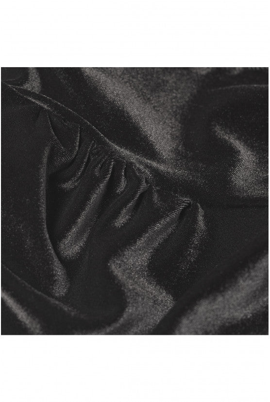 Body velours noir épaule nue