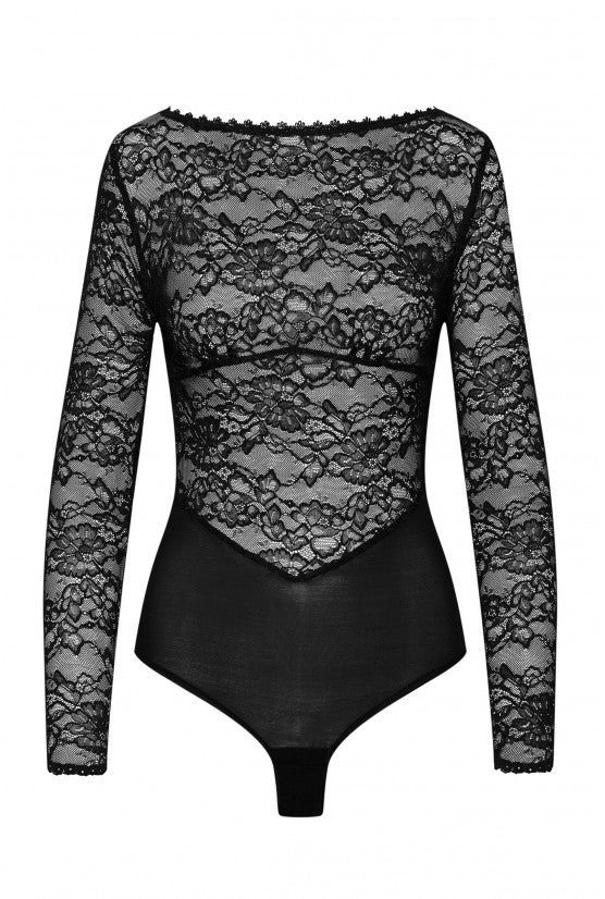 Body dentelle culotte gainante noire