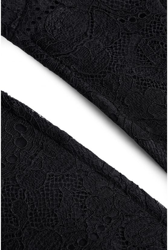 Body col officier dentelle noire
