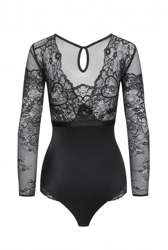 Body sensuel bandeau dentelle noire