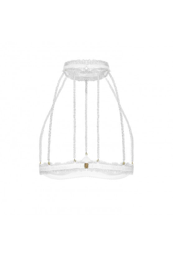 Soutien-gorge CAGE perles ivoires GEISHA
