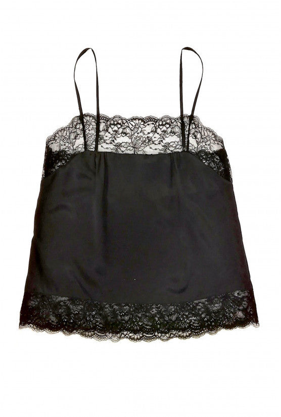 Top en soie noire PIA
