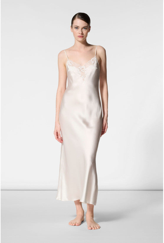 Chemise de nuit soie ivoire mariage