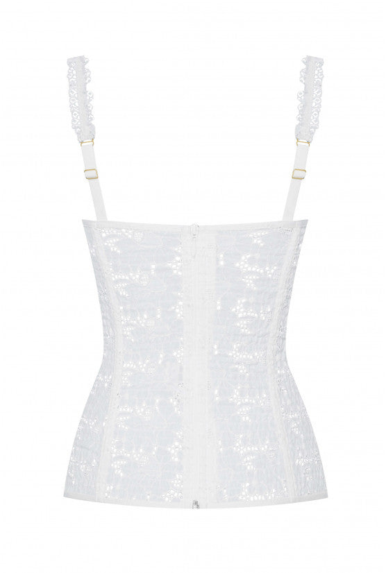Corset blanc broderie anglaise SALSA