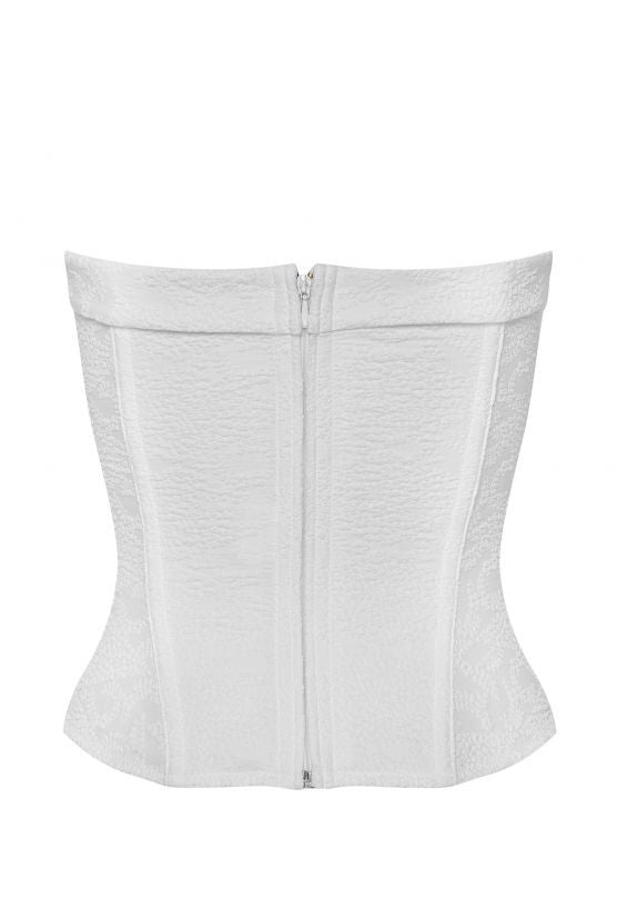 Corset blanc gaufré VICTORIA 5