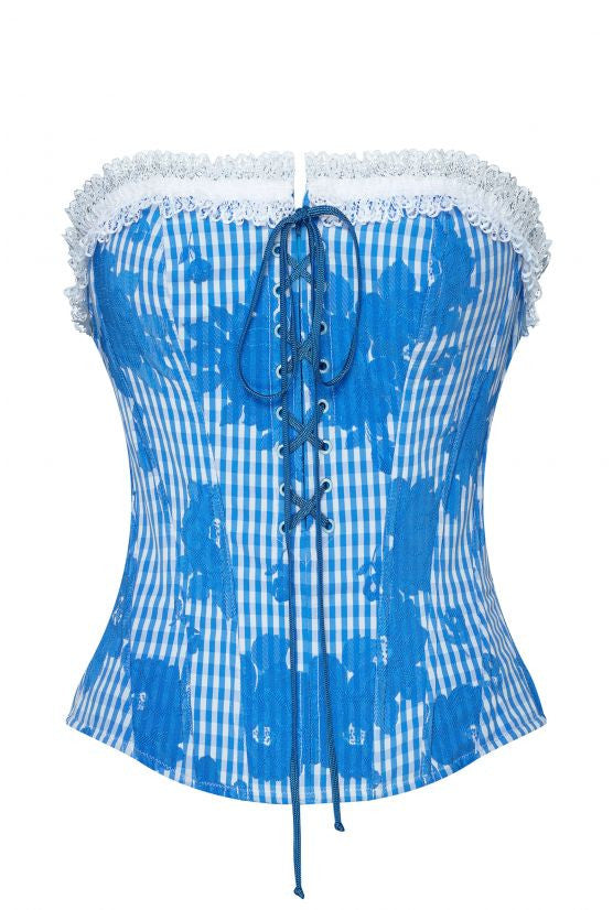 Bustier vichy bleu