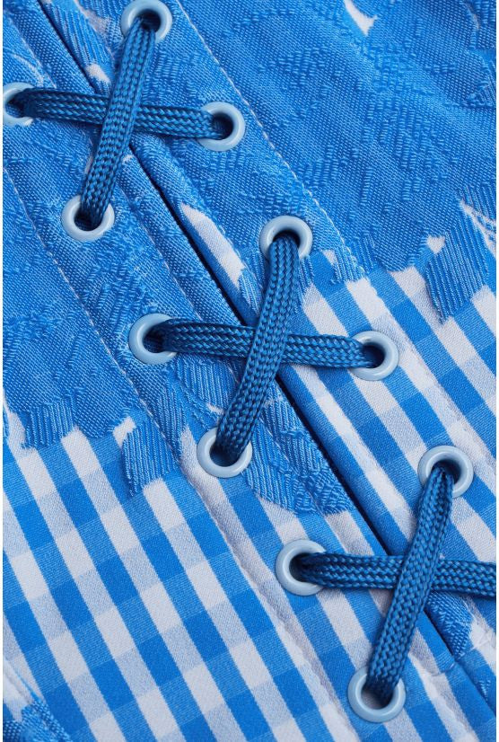 Bustier vichy bleu