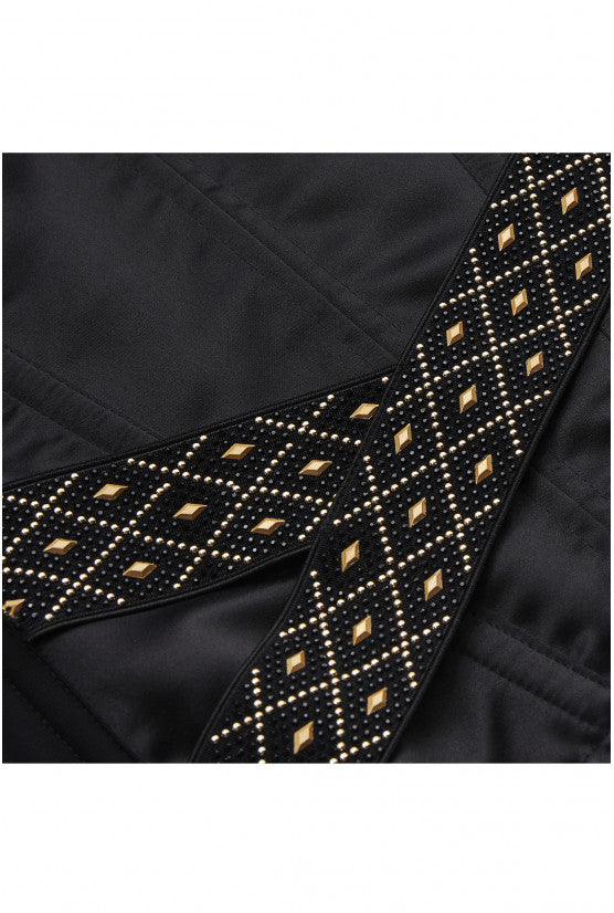 Corset satin noir VIVALDI