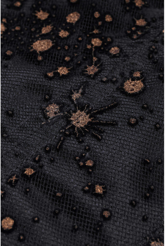 Corset noir étoilé or VICTORIA