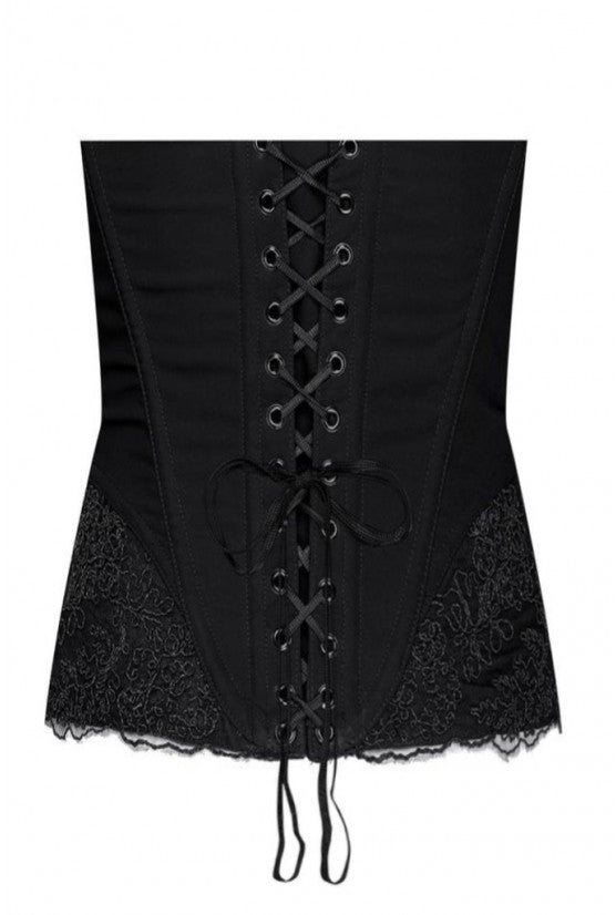 Corset noir mat SCARLET