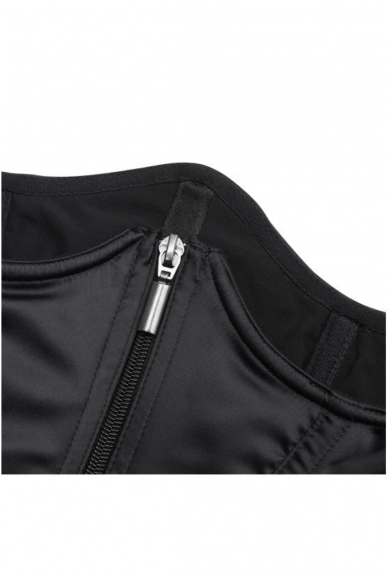 Corset sous poitrine satin noir APPIA5
