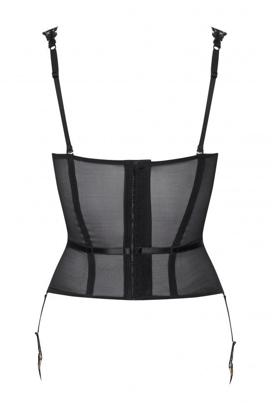 Corset noir romantique TALIA