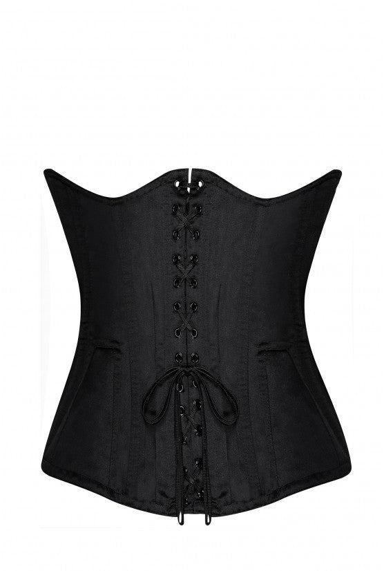 Corset noir sein nu avec laçage APPIA