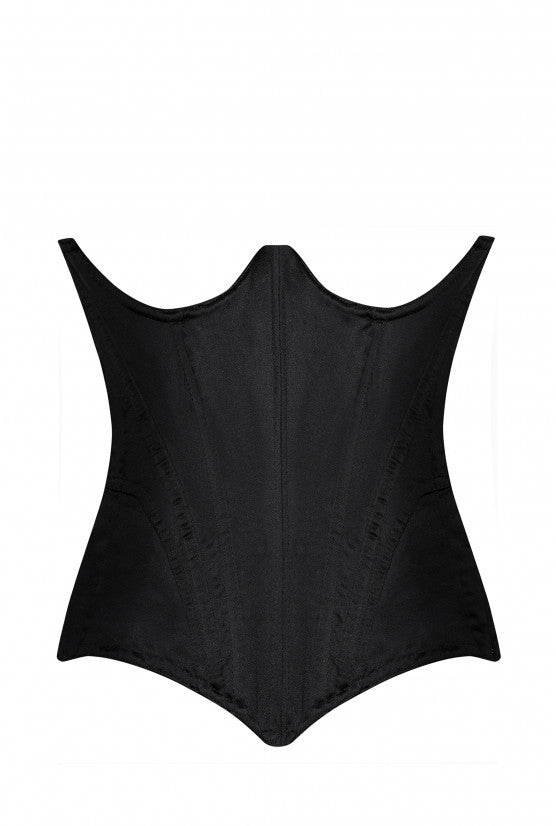 Corset noir sein nu avec laçage APPIA