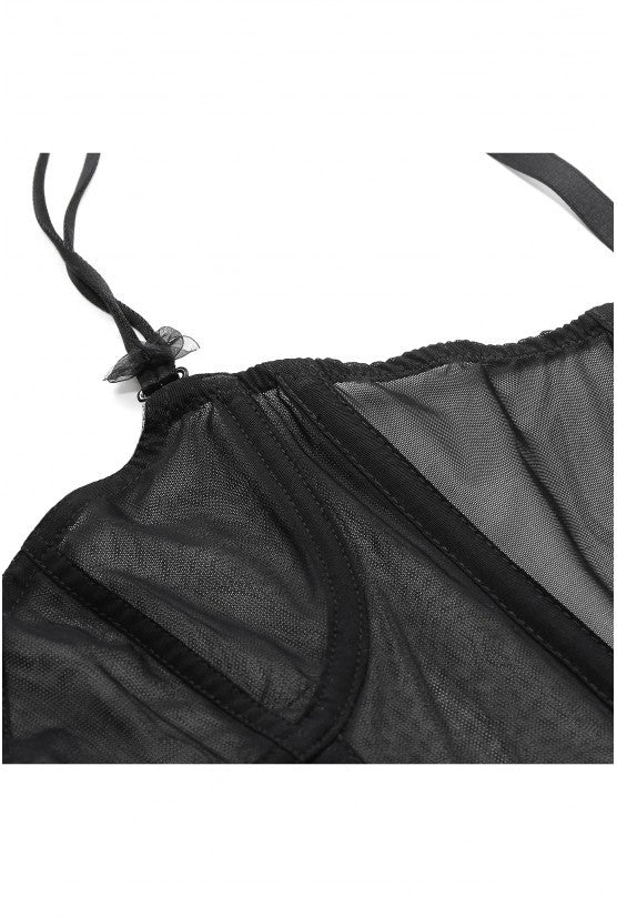 Corset noir stretch TALIA
