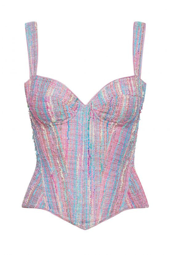 Corset rose tweed ASTRID