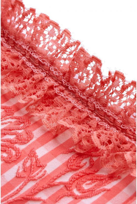 Bustier vichy rose