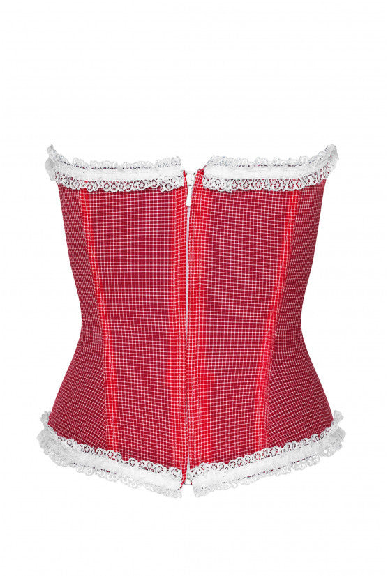 Bustier vichy rouge