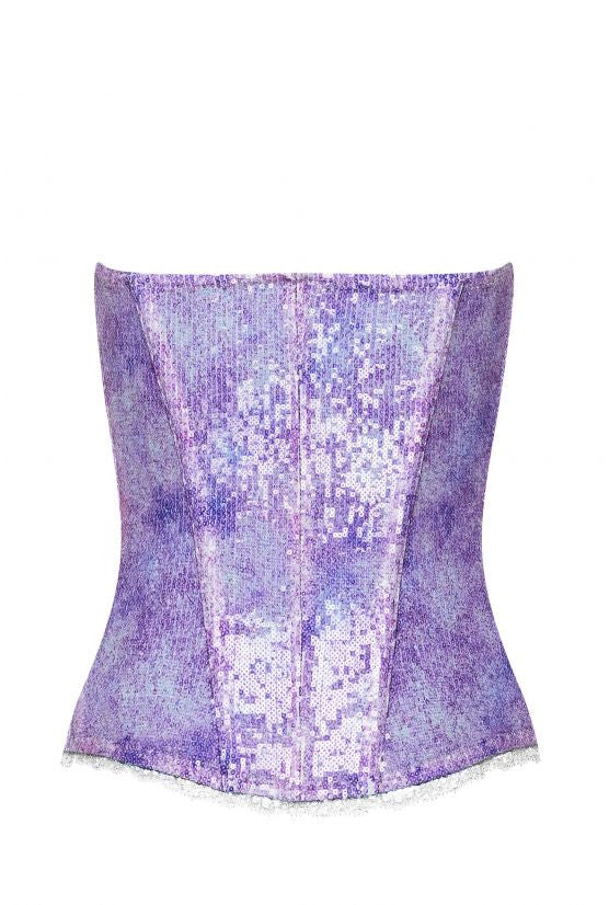 Corset sequins violet KELLY