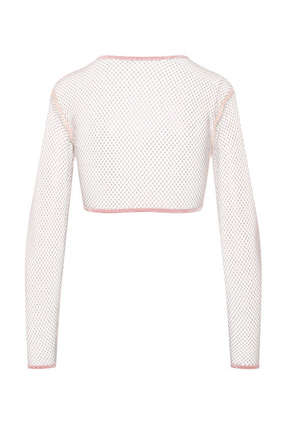 Crop top iridescent rose