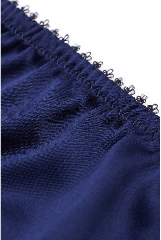 Culotte satin bleu à noeuds GEISHA
