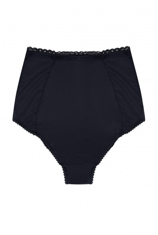 Culotte SUPER GAINANTE satin noir "Gina"