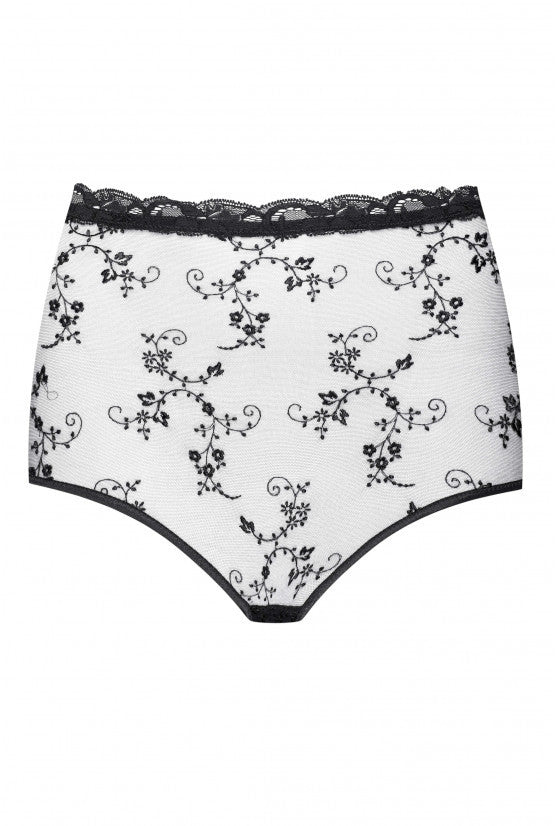 Culotte noire fleurette