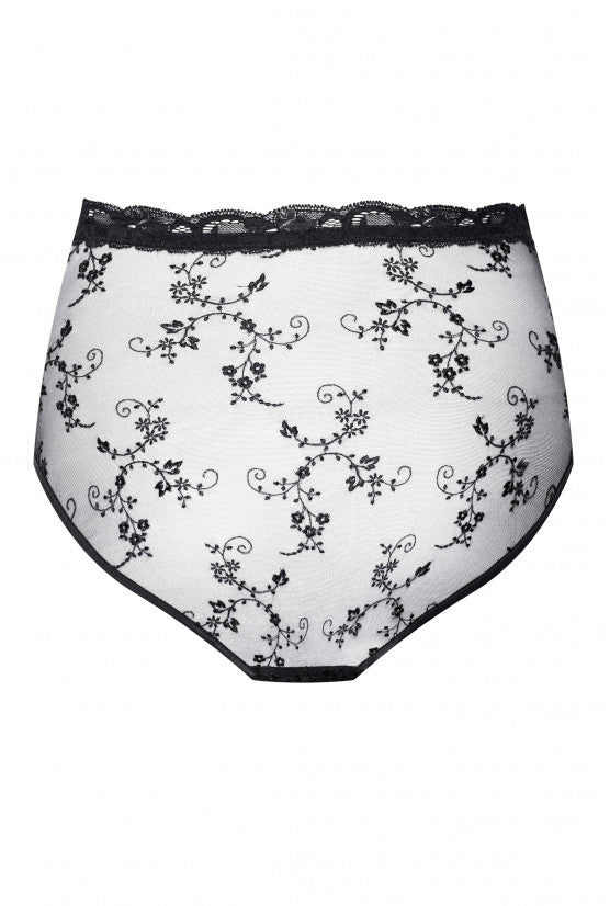 Culotte noire fleurette