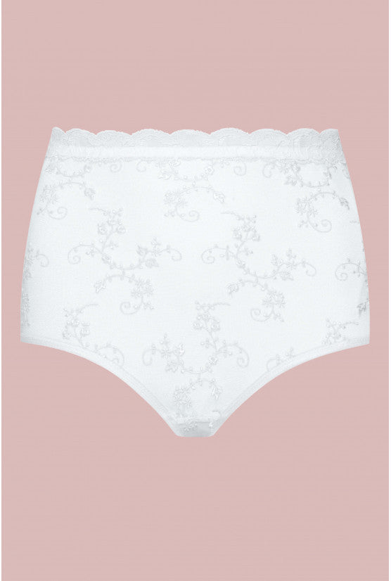 Culotte brodée fleurette blanche