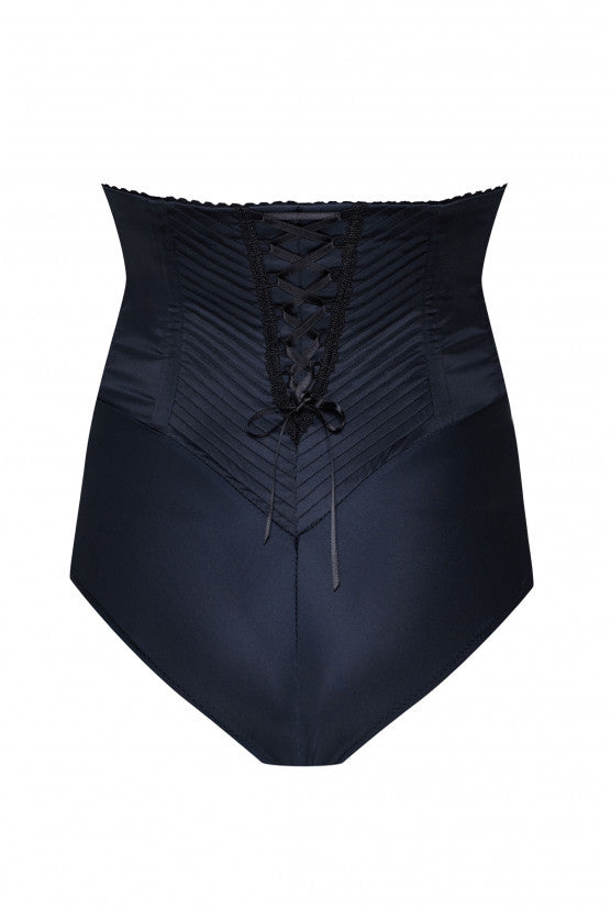 Culotte corsetée satin noir RACHEL