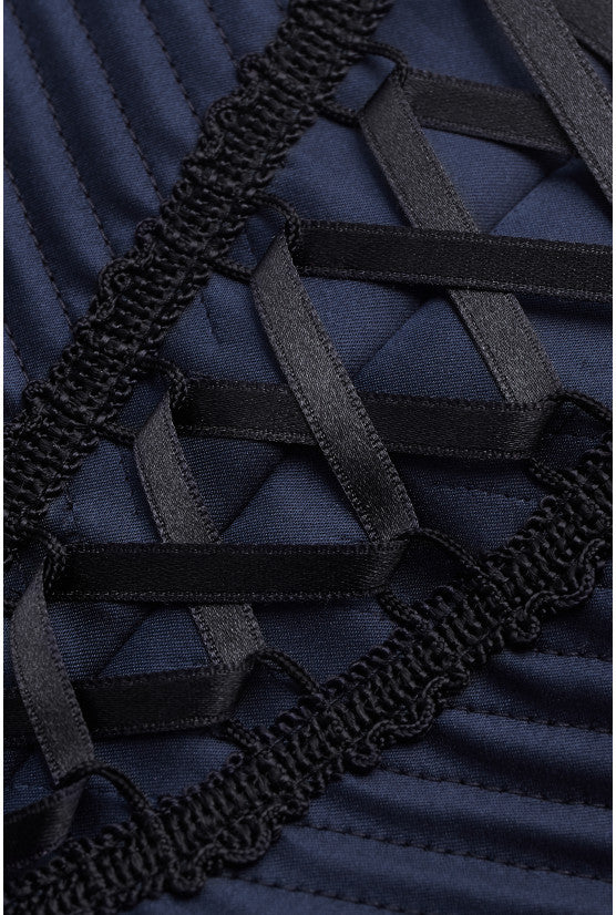 Culotte corsetée satin noir RACHEL