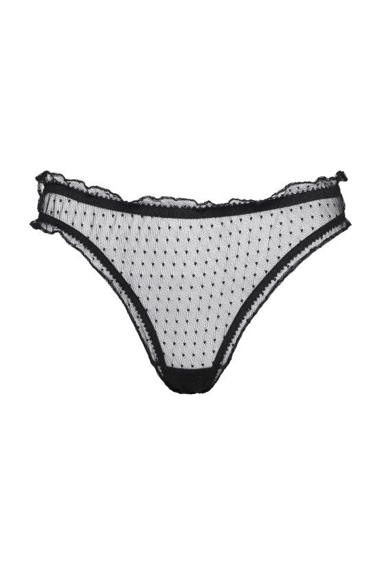Culotte noire à petits pois MIMI