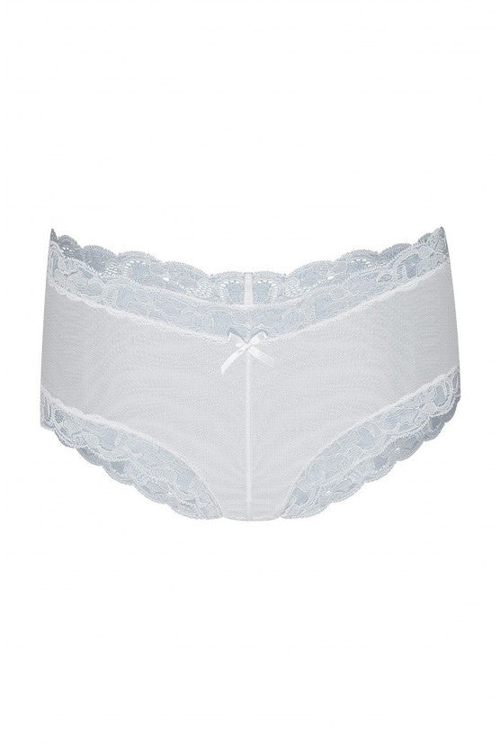 Weißer Shorty aus Stretch-Mesh