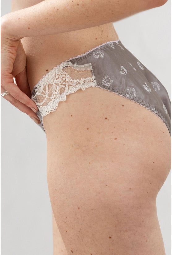 Culotte soie grise MIMI