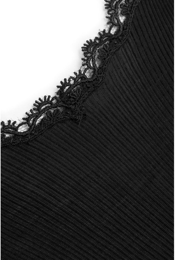 Débardeur en soie noire