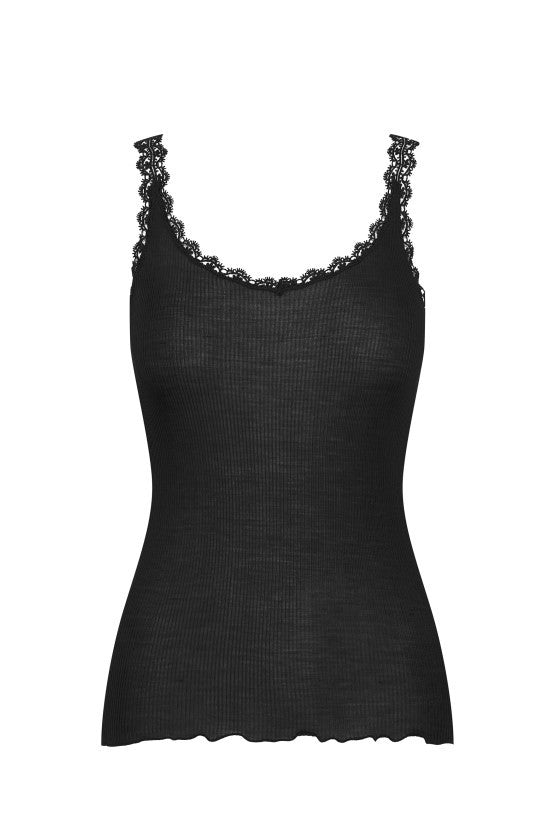 Débardeur en soie noire