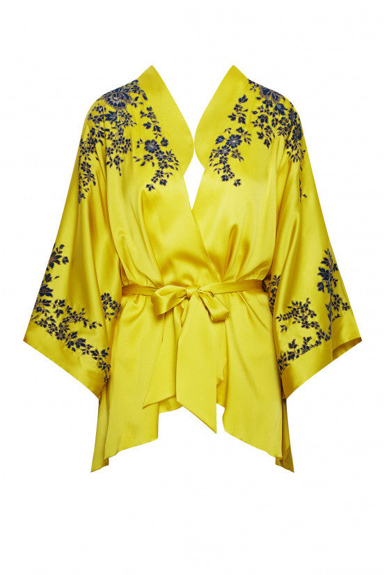 Kimono couture soie citronnade