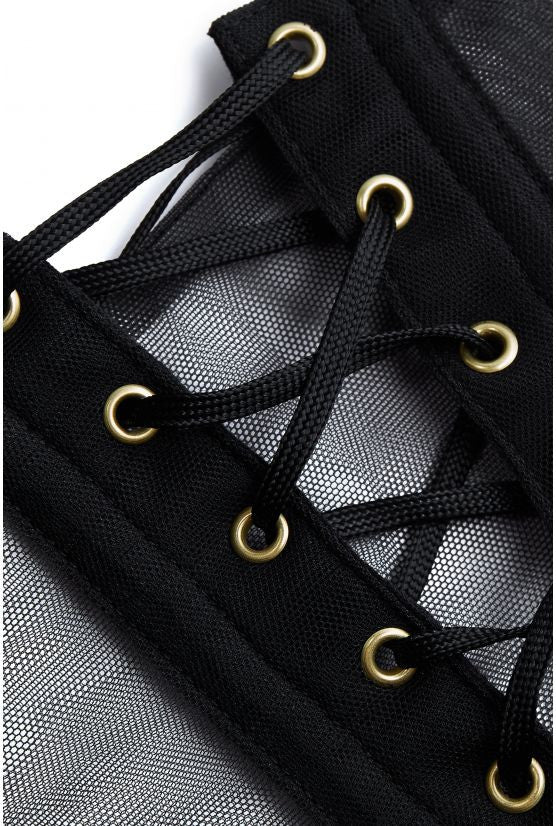 Mini corset noir tulle