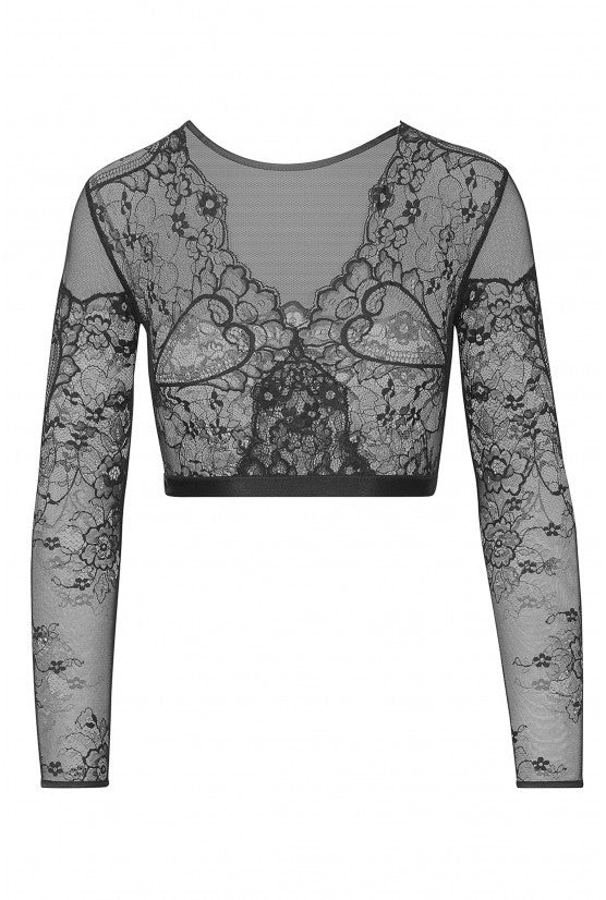 Crop top dentelle noirz Coeur
