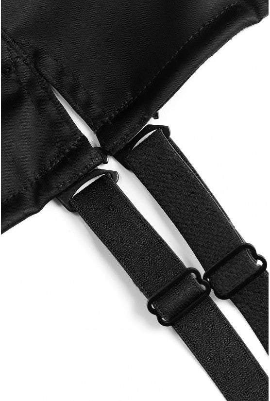 Porte-jarretelles RUMBA satin noir