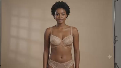 soutien-gorge push plisse en dentelle skin.