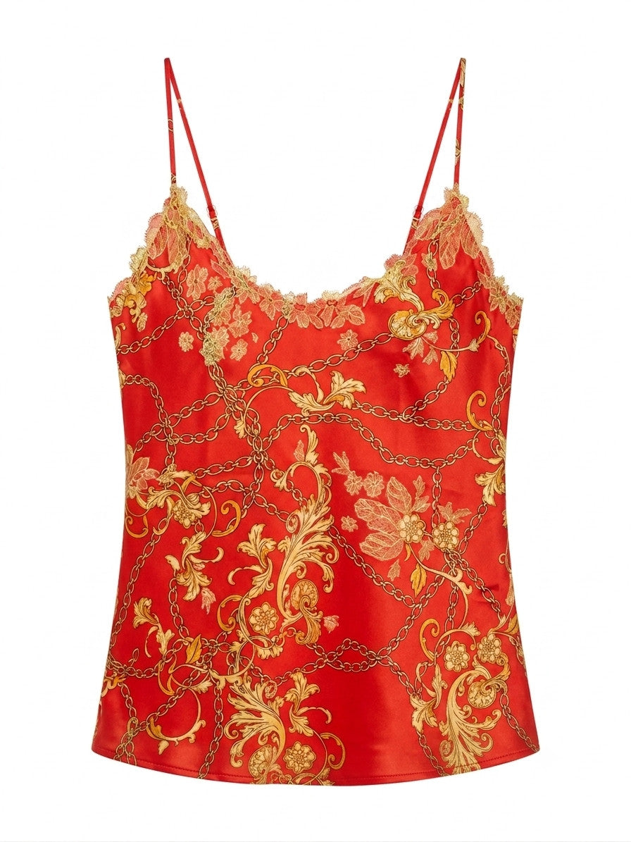 Top satin baroque orange