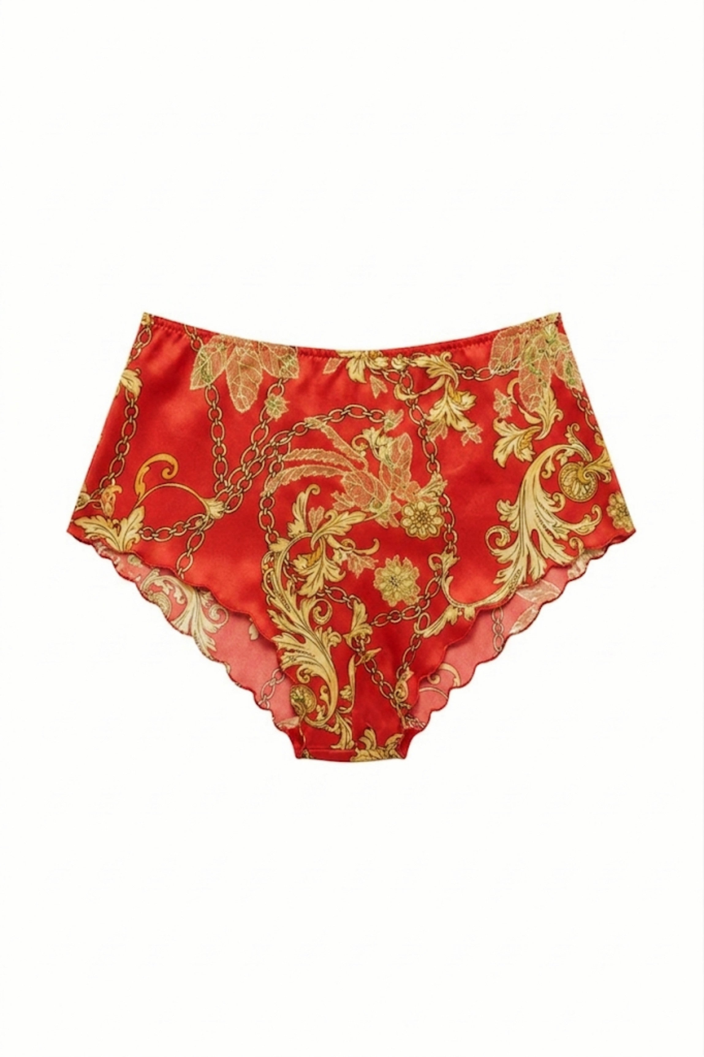Short satin baroque orange