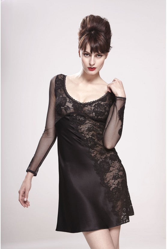 Robe soie noire MONICA