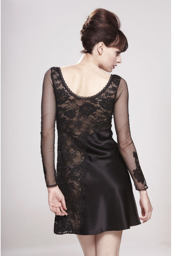 Robe soie noire MONICA