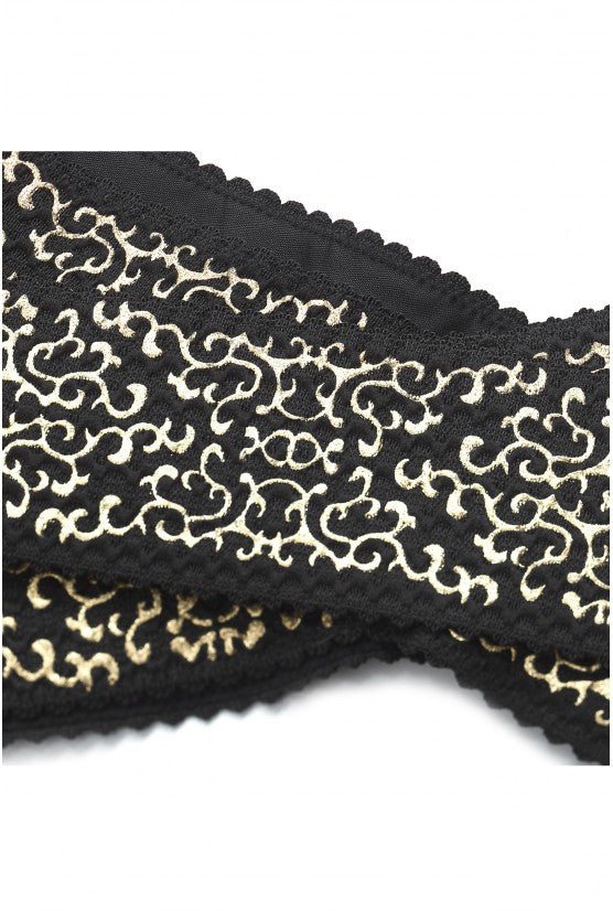 Serre-taille JUNON noir et or