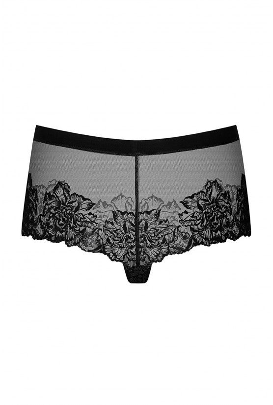 COLCHIQUE black tulle and velvet shorts