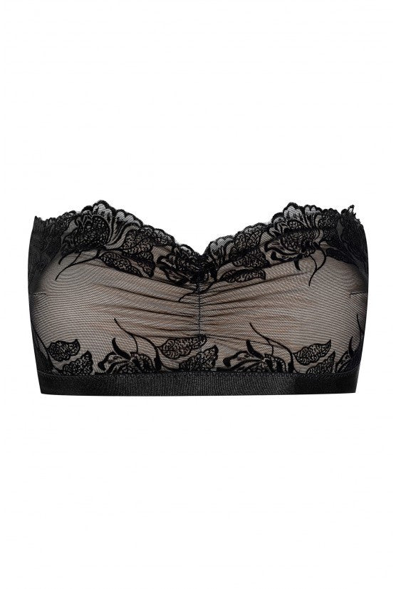 Soutien-gorge bandeau rose et noir