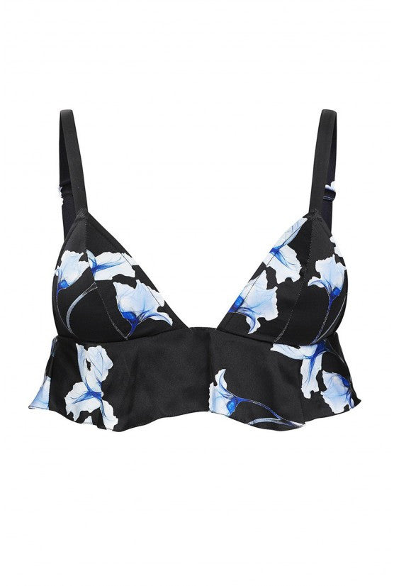 Bustier court soie narcisse