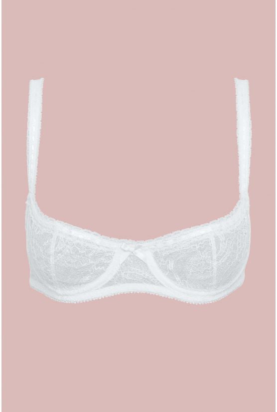 Soutien-gorge BALCONNET chantilly ivoire "Joséphine"